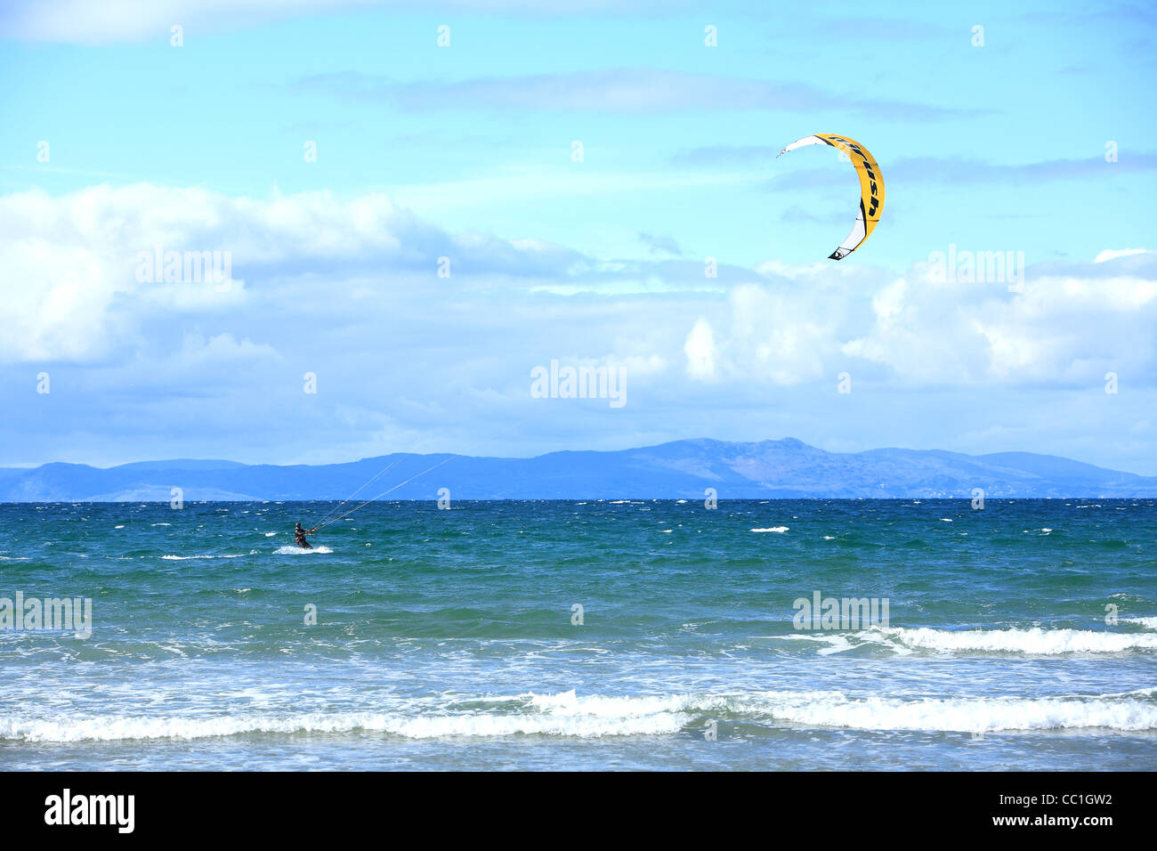 Kite  surfing at Streedagh beach Sligo. Ireland Stock Photo