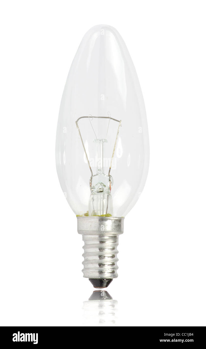 Electric bulb on a white background Stock Photo Alamy