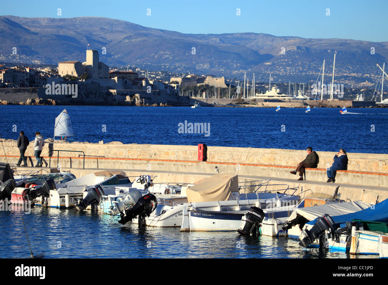 The city of Antibes with the Vauban rampart Stock Photo