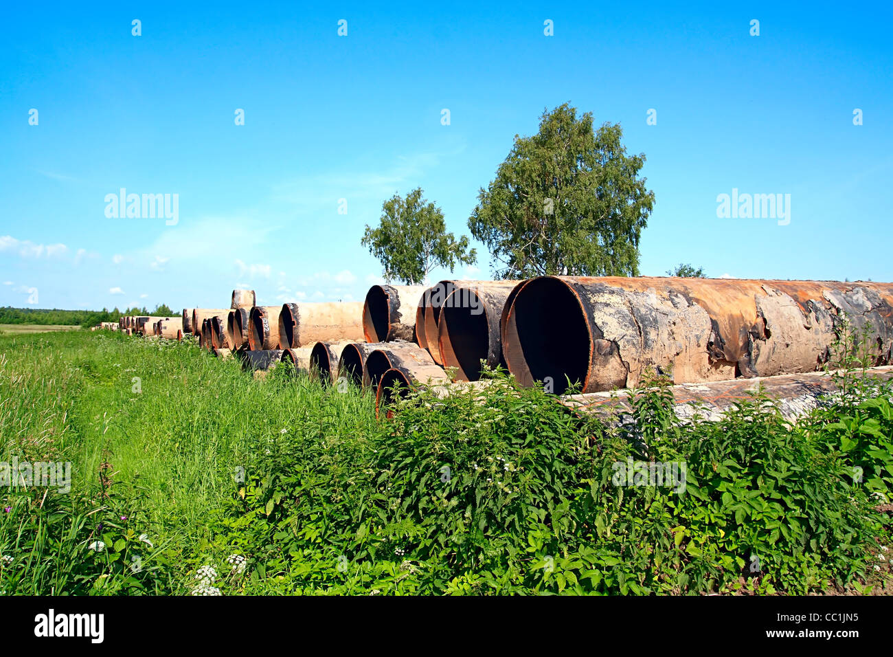 old gas pipes Stock Photo Alamy