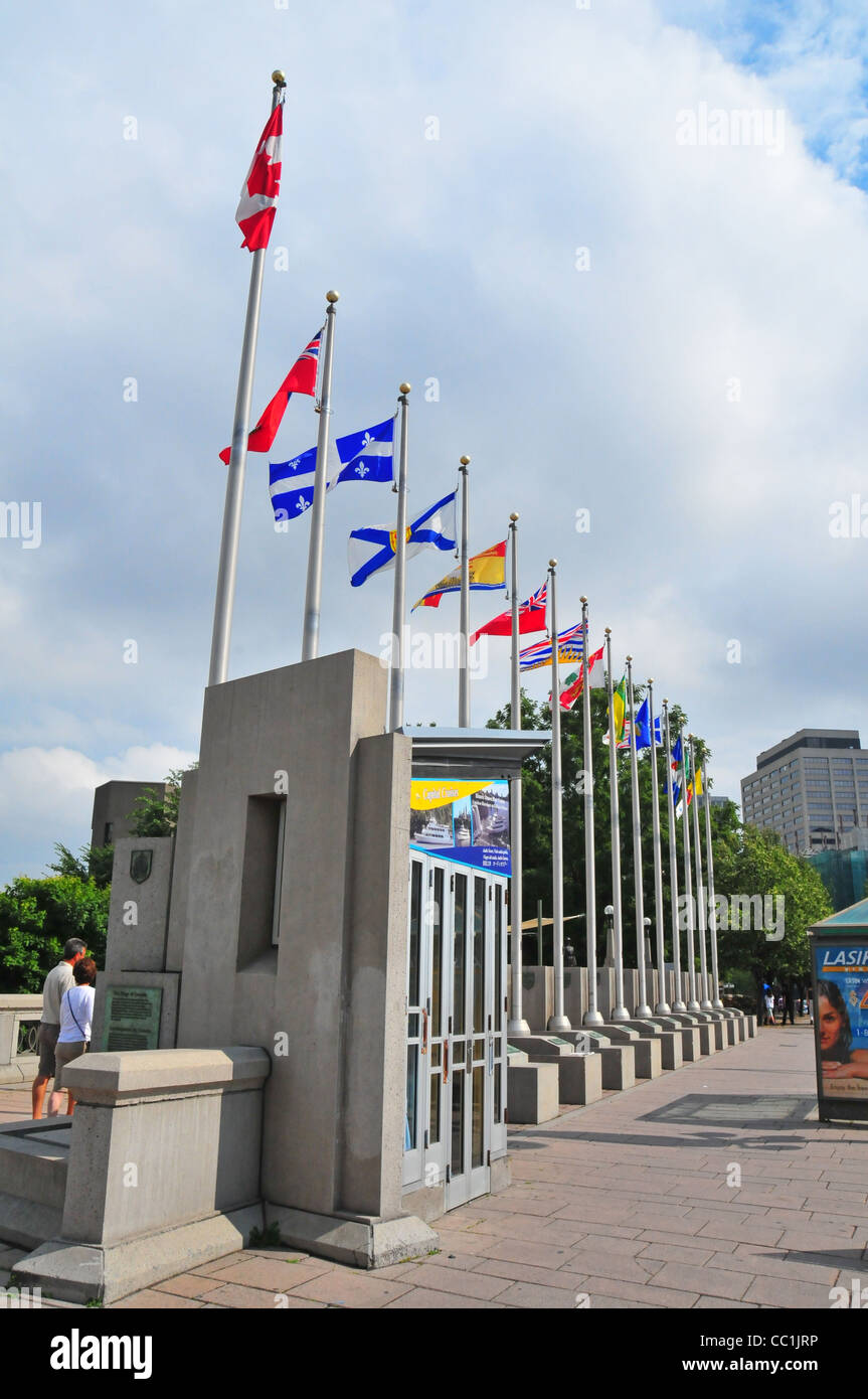 The flags of Canada, Ottawa Stock Photo Alamy