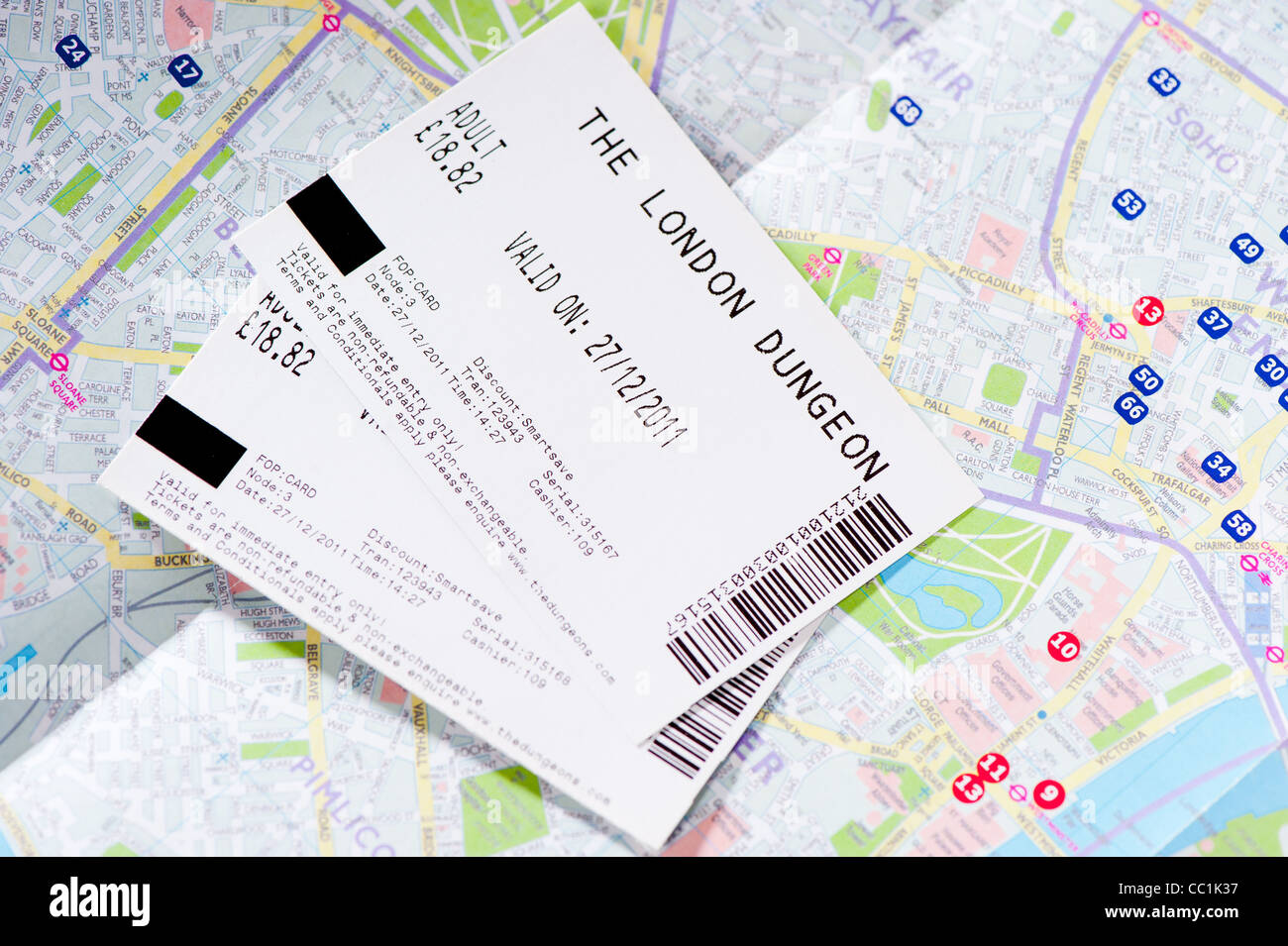 London attraction entry tickets Stock Photo Alamy