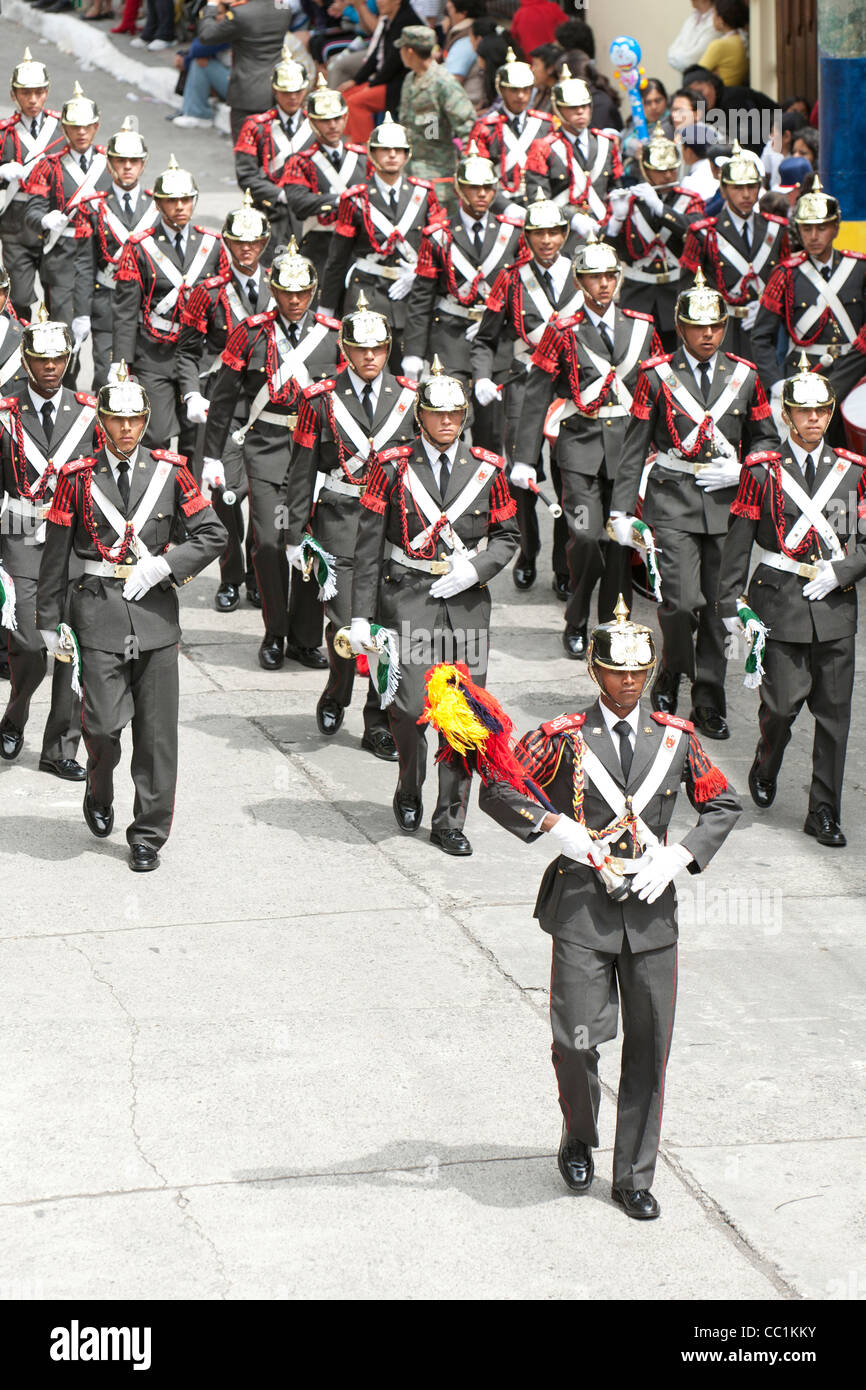 Military Orchestra Marching On The Streets Stock Photo