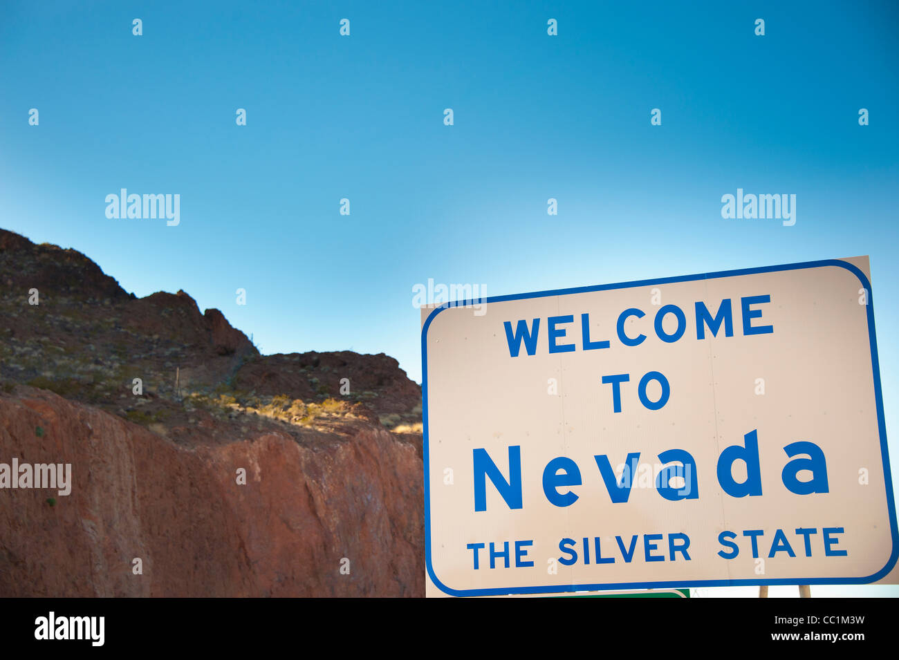 To Nevada The Silver State sign Stock Photo Alamy