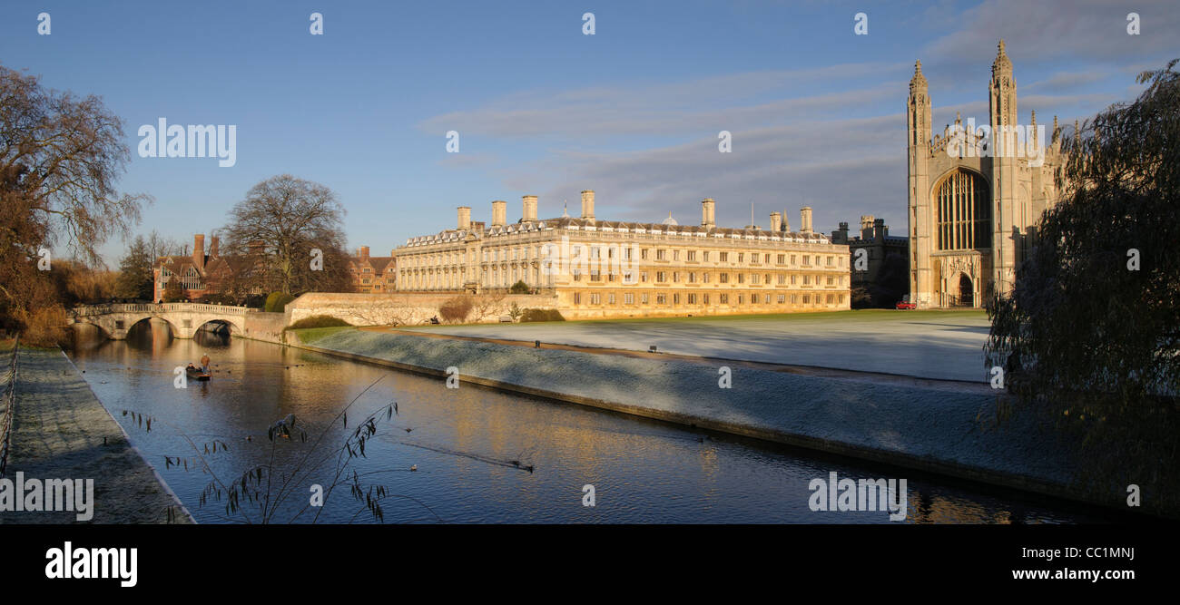 King's and Clare Colleges Cambridge Stock Photo