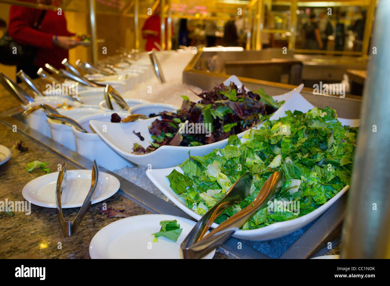 Restaurant Buffet with Salad Bar Stock Photo Alamy