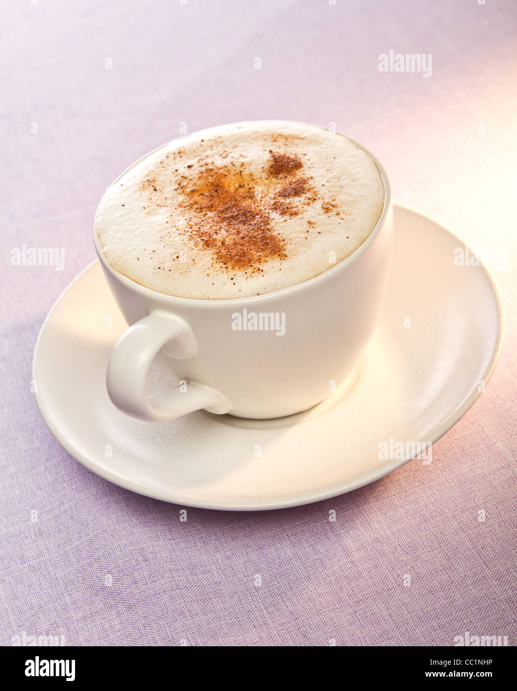 two Cups of latte Stock Photo
