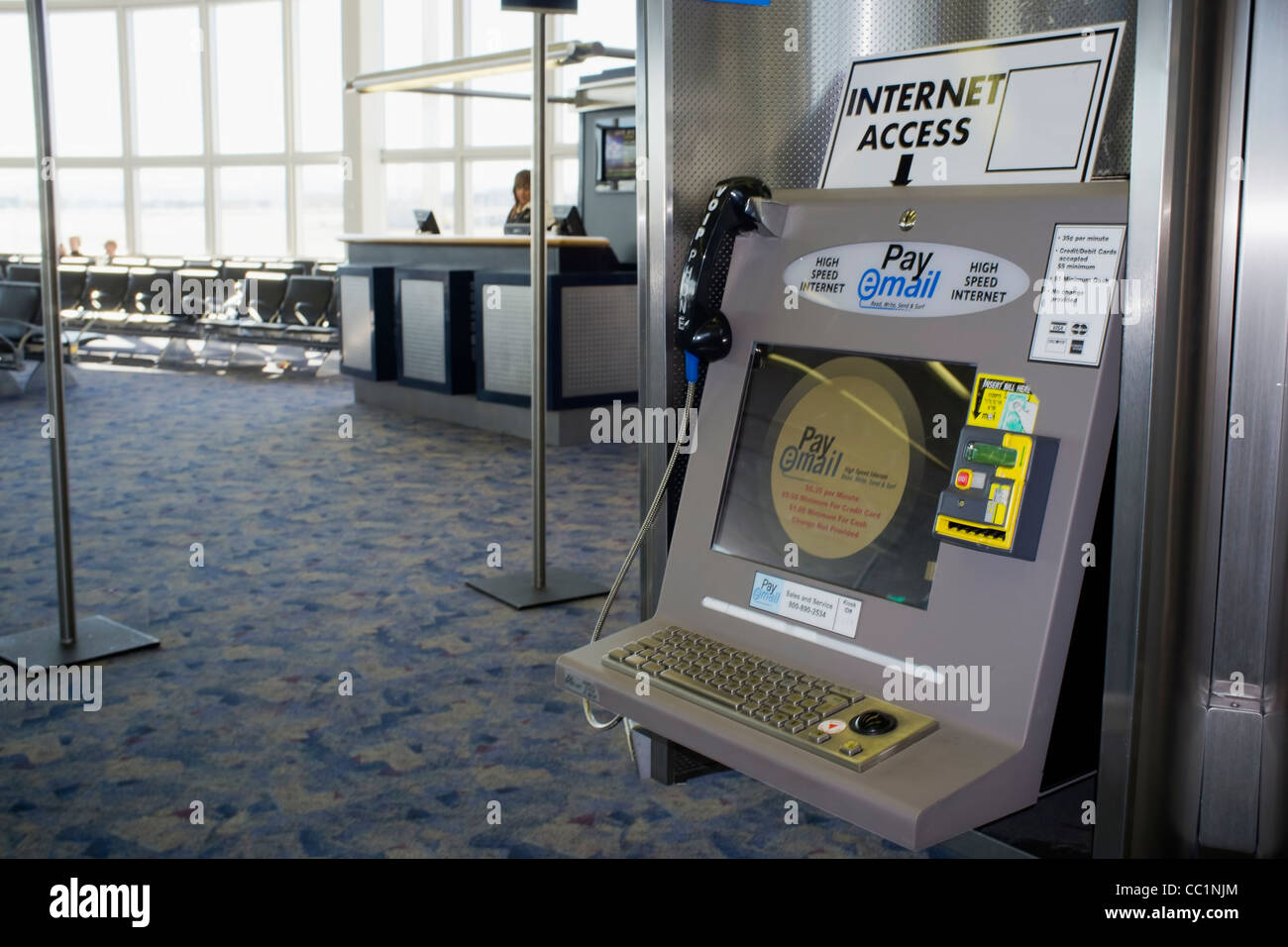 Pay internet automat at McCarran Airport Las Vegas Stock Photo