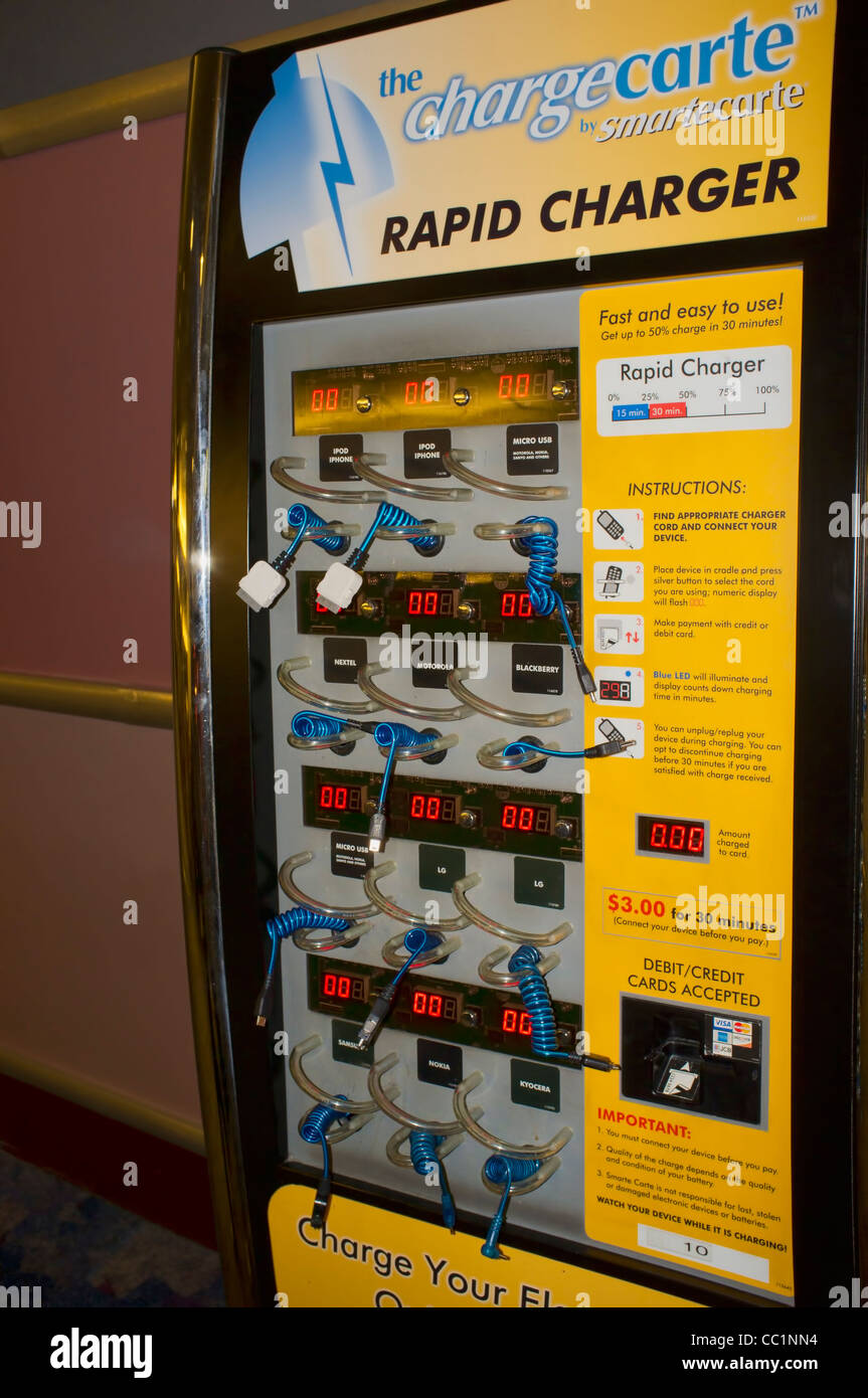 Airport Rapid Charger for Cell Phones and Tablets Stock Photo Alamy