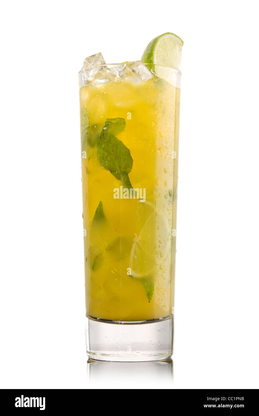 Orange mojito Tropical cocktail Stock Photo