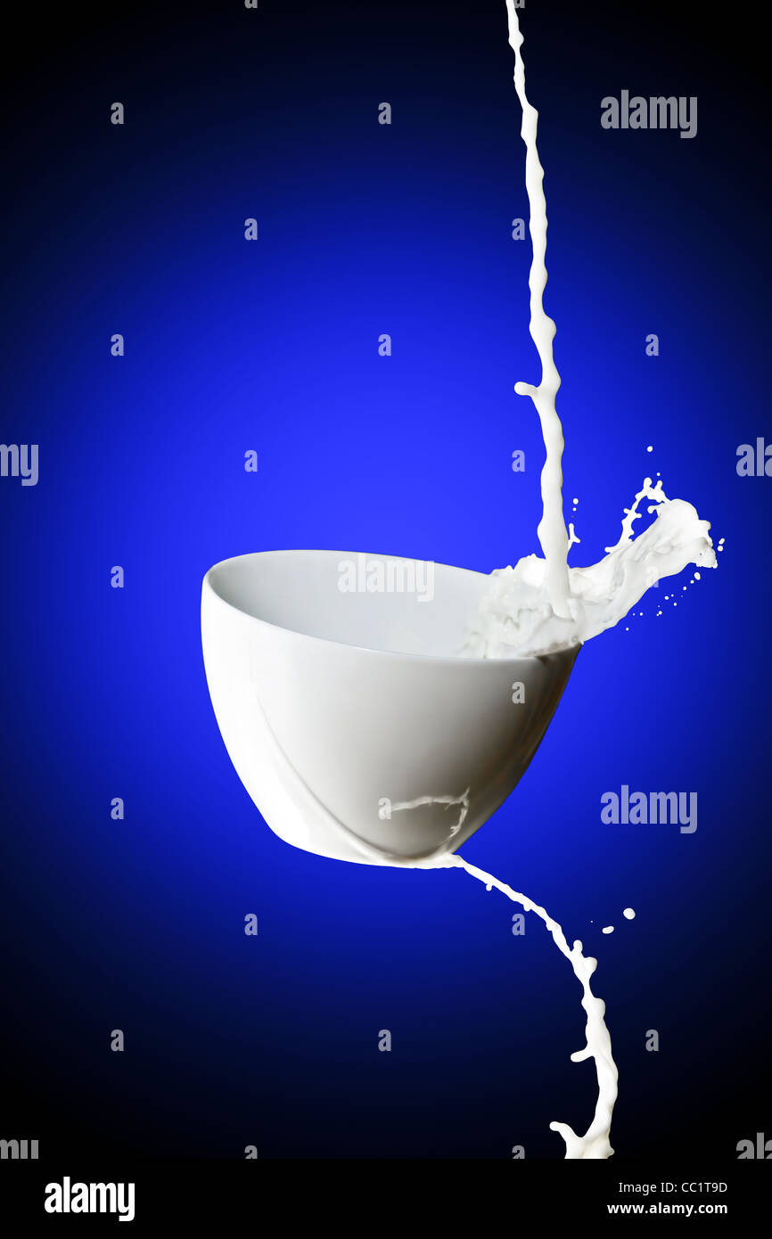 Milk splash Stock Photo