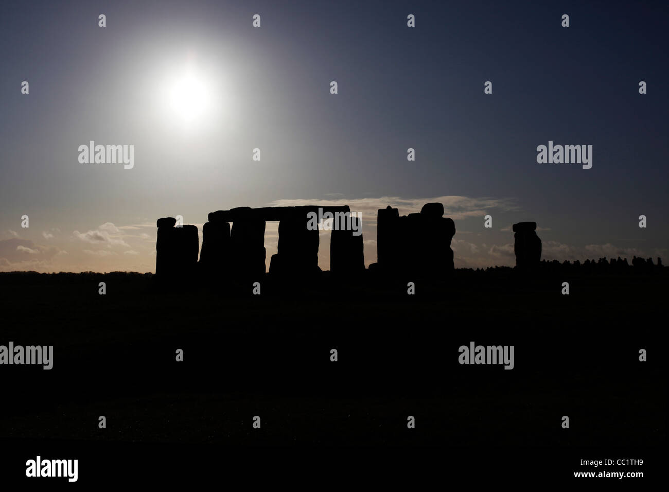 Stonehenge stone age standing stones, stone circle, Salisbury Plain, Wiltshire, England Stock Photo