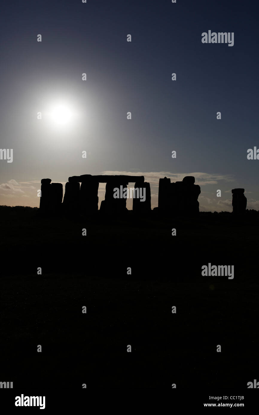 Stonehenge stone age standing stones, stone circle, Salisbury Plain, Wiltshire, England Stock Photo