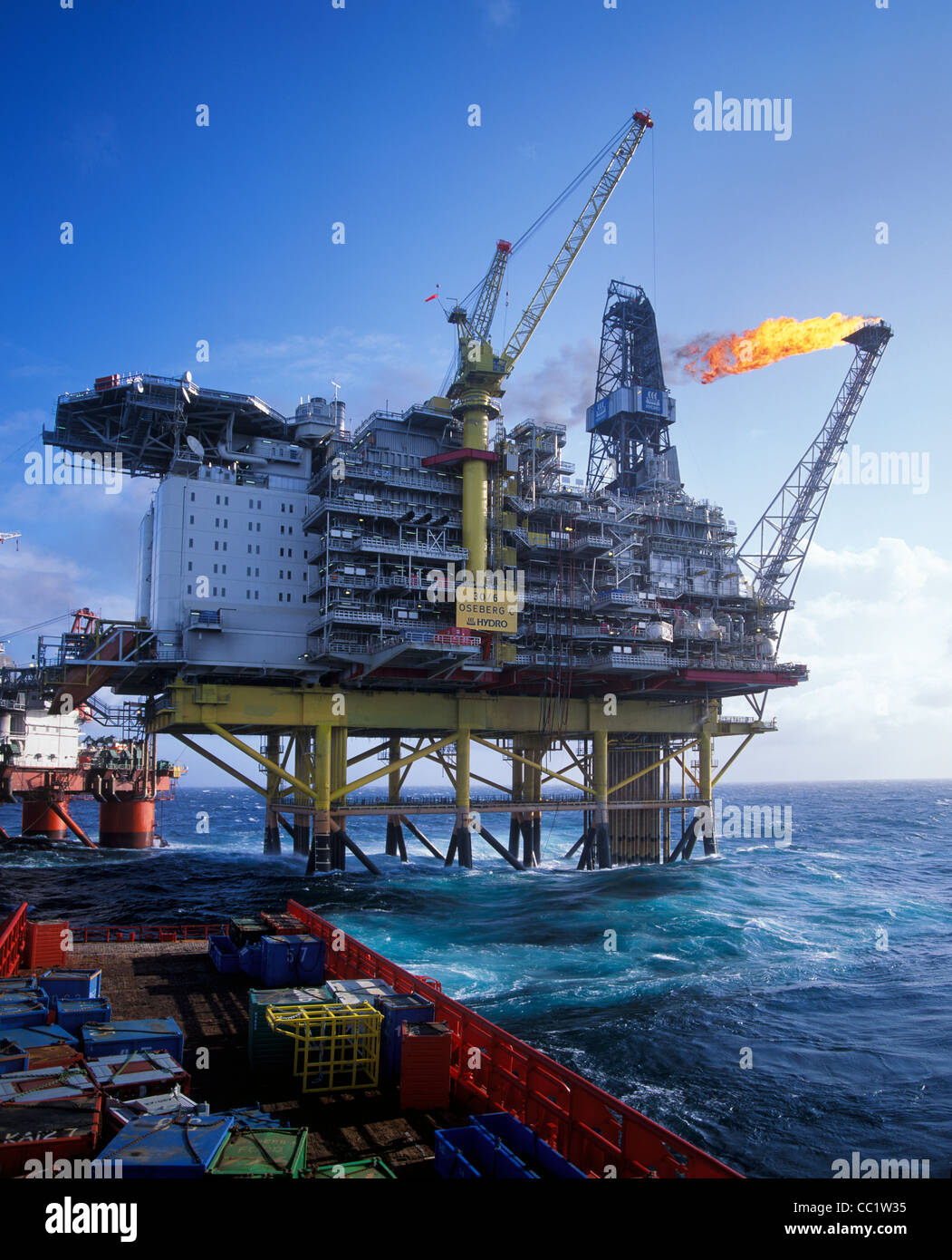 North Sea, Norway, Oseberg Oil Platform Stock Photo - Alamy