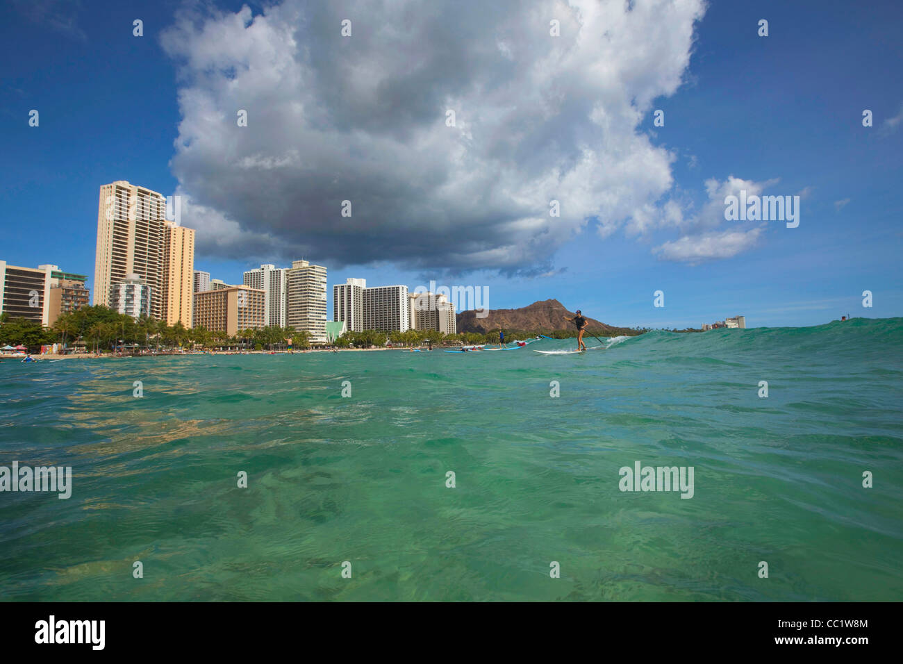 Waikiki Beach, Honolulu, Oahu, Hawaii Stock Photo Alamy