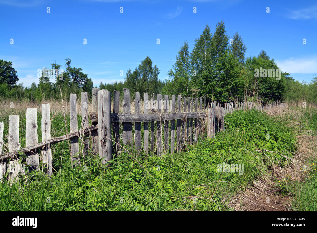 old wooden fence Stock Photo - Alamy