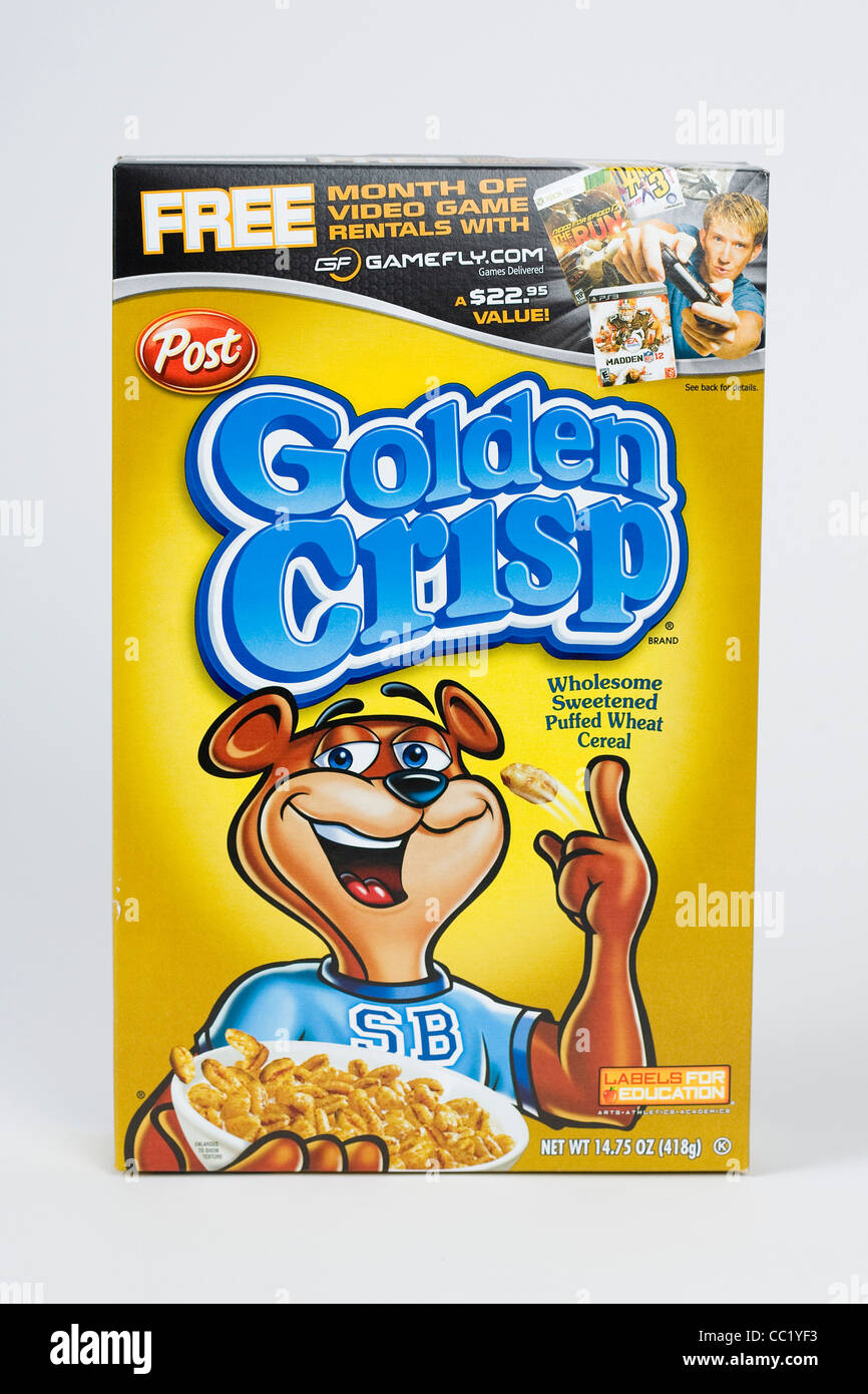 Golden Crisp breakfast cereal Stock Photo Alamy