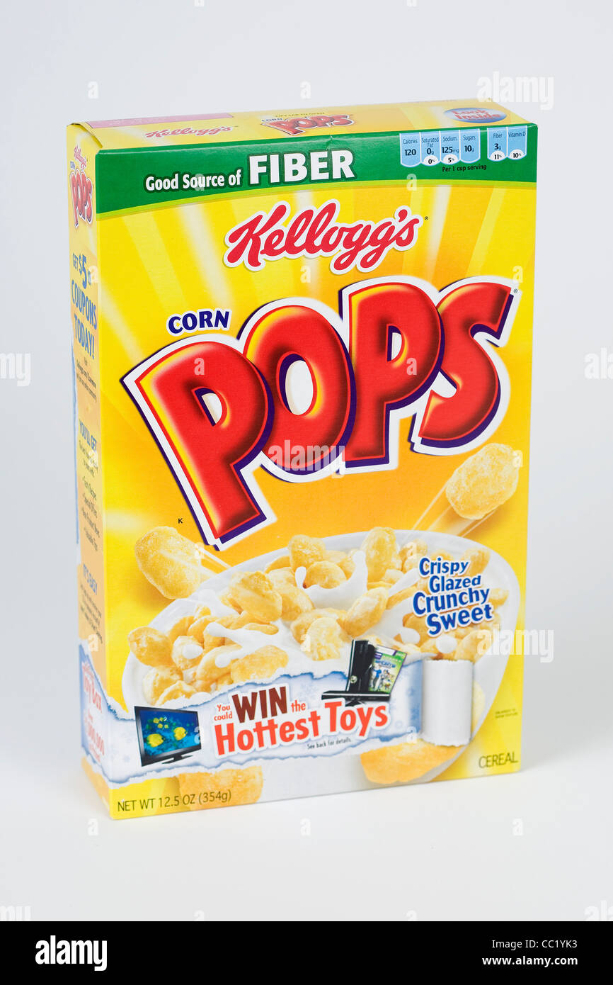 Kelloggs sugar corn pops cereal hi-res stock photography and images - Alamy