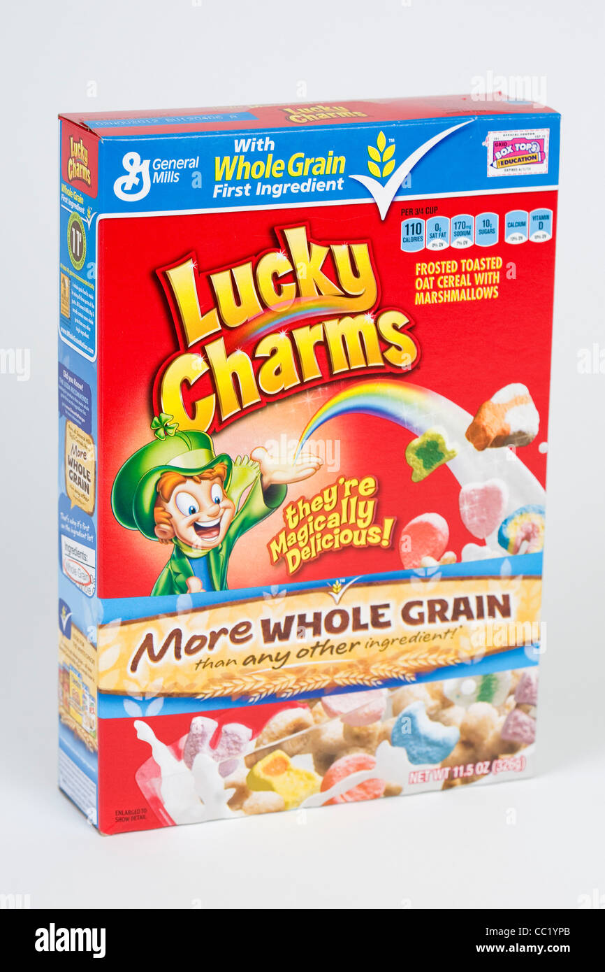 Lucky Charms breakfast cereal. Stock Photo