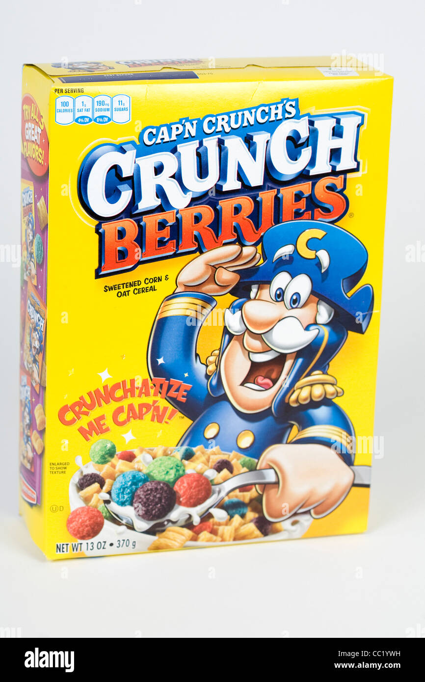 Cap'n Crunch's Crunch Berries breakfast cereal. Stock Photo