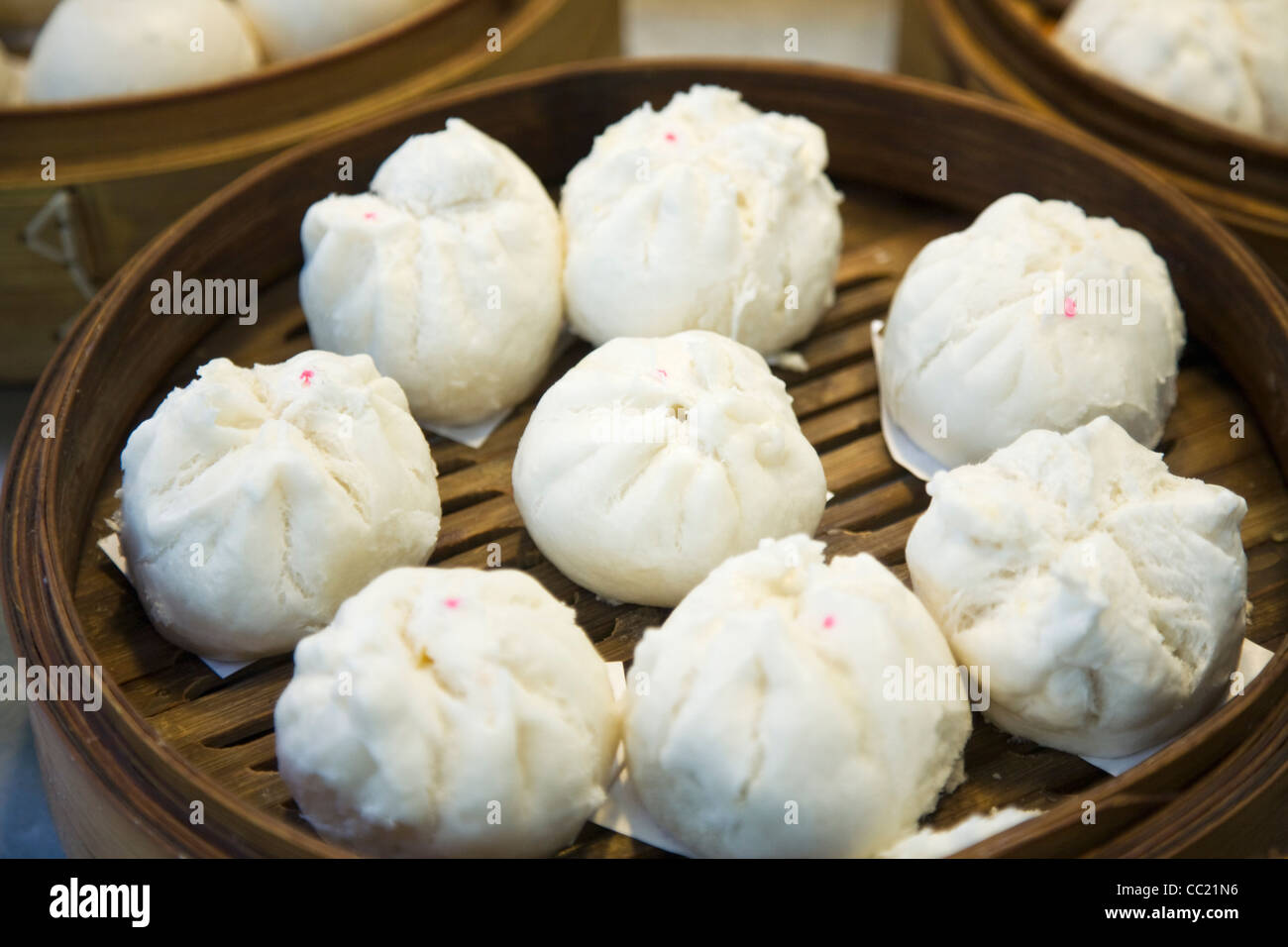 Bao (steamed buns). Chinatown, Bangkok, Thailand Stock Photo