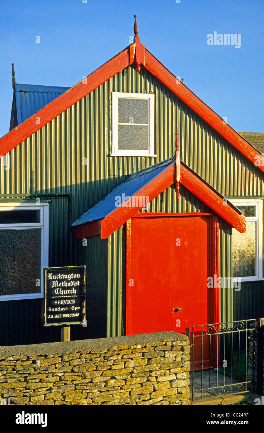 Luckington Methodist church (tin shed), Wiltshire, UK. Stock Photo