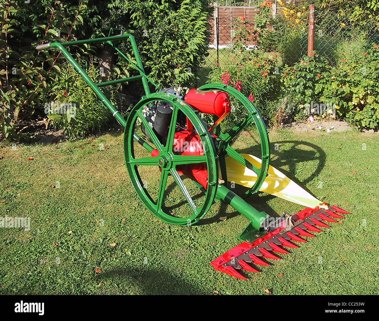 An Allen Scythe - vintage grass cutter Stock Photo