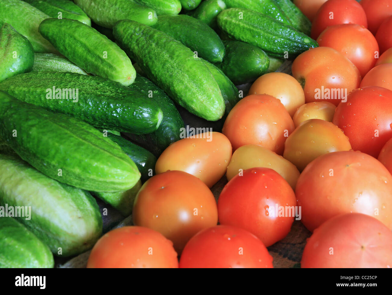 cucumber and tomatoes Stock Photo Alamy