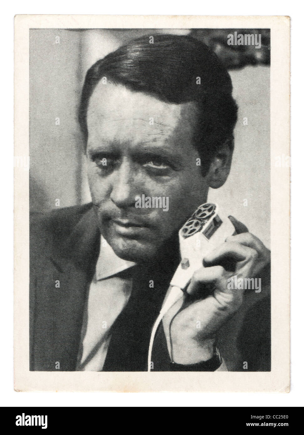 Danger Man bubble gum cards issued by Somportex in 1965 featuring Patrick McGoohan as John Drake Stock Photo