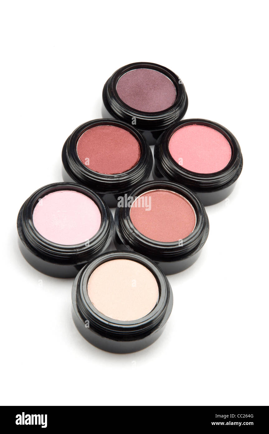 Containers of different shades of eyeshadow Stock Photo Alamy