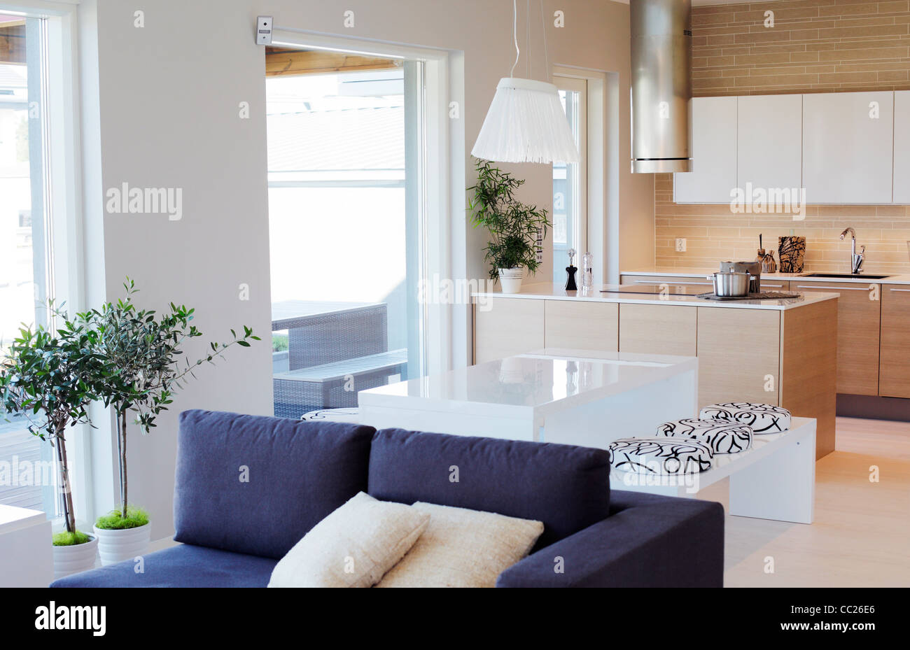Interior of a modern scandinavian house Stock Photo - Alamy