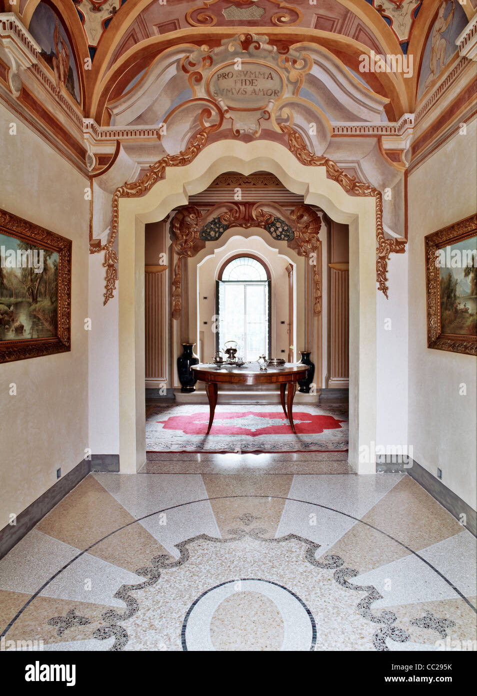 Entrance Of An Old House Where The Floor Is Of Marble Mosaic