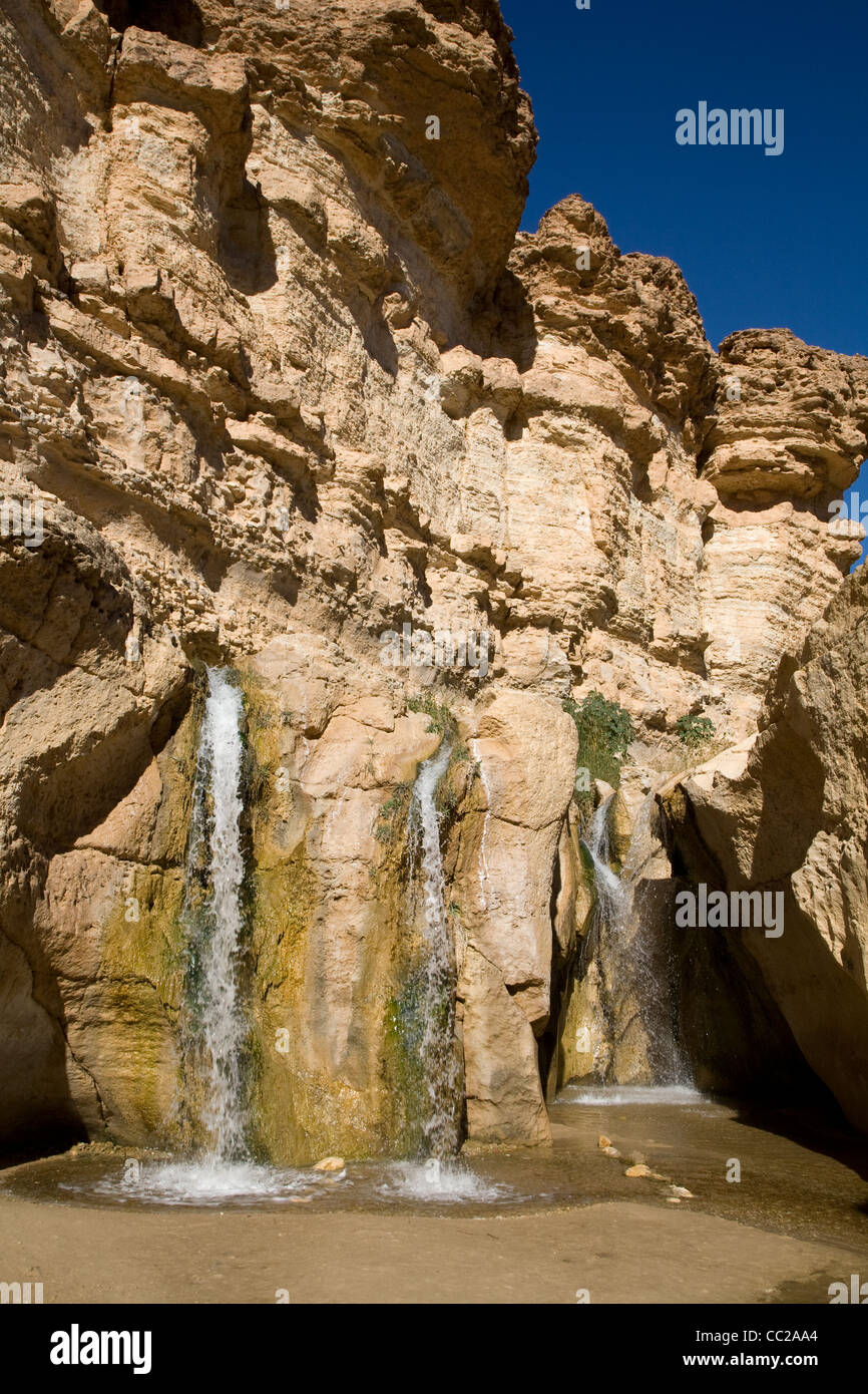 Waterfall at Tamerza, Tunisia Stock Photo
