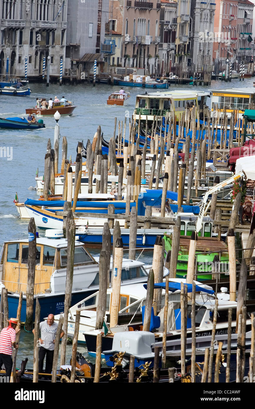 Mooring poles on grand canal hi-res stock photography and images - Alamy