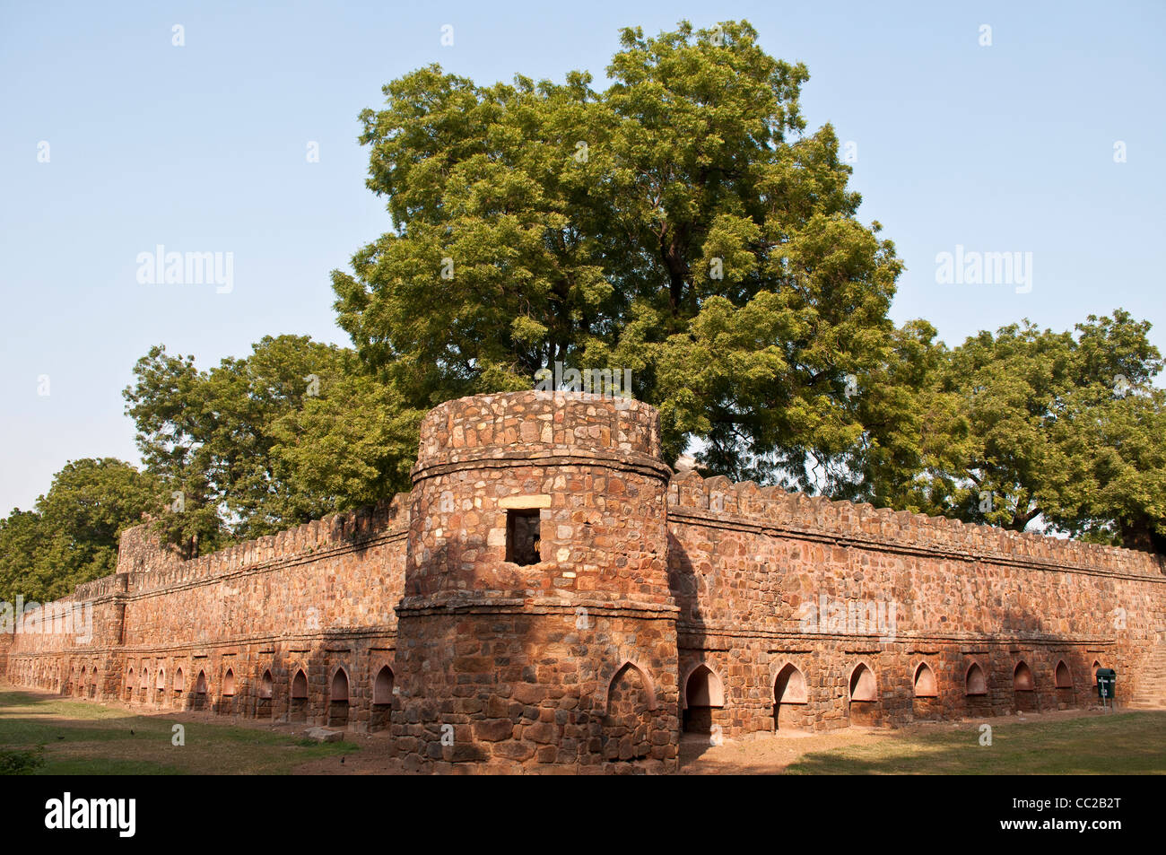 Outer walls of Tomb of Sikandar, Lodi, Lodi Gardens, New Delhi, India Stock Photo