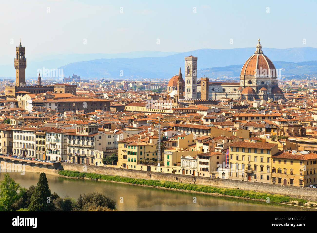 View of Florence / Firenze with duomo, Tuscany, Italy Stock Photo