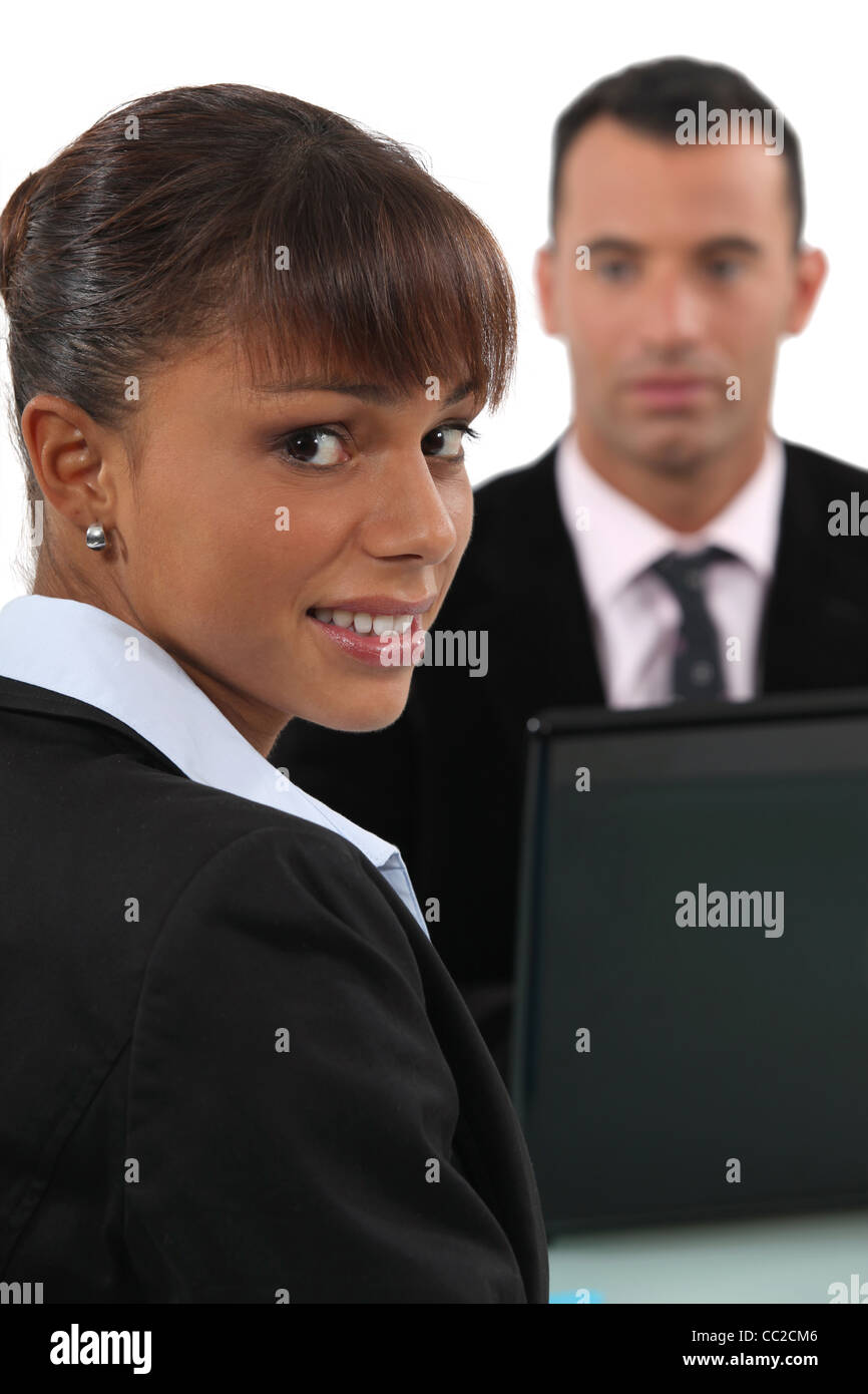 A terrified woman Stock Photo Alamy