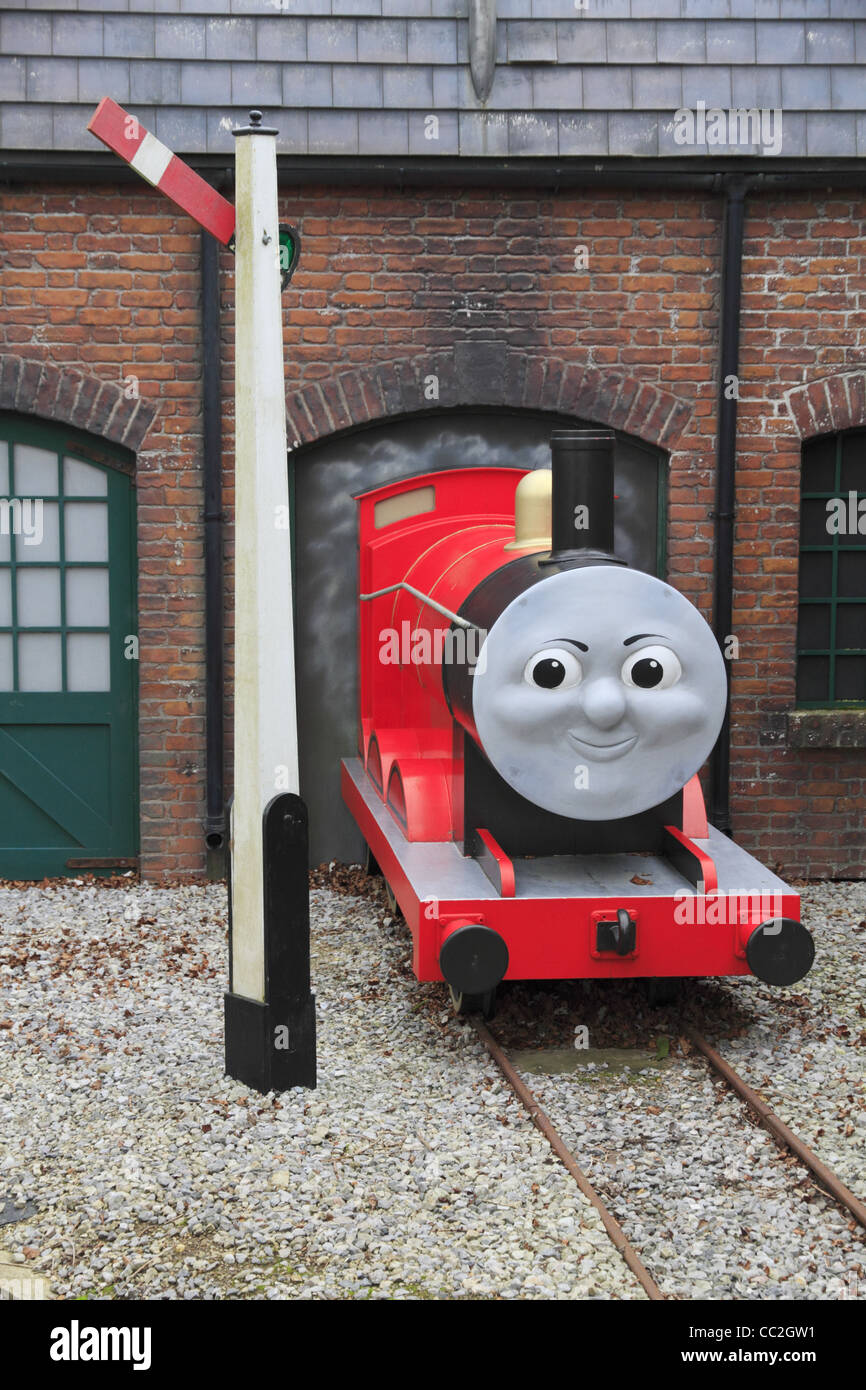 James, a character from the Thomas the Tank Engine children's stories. Stock Photo