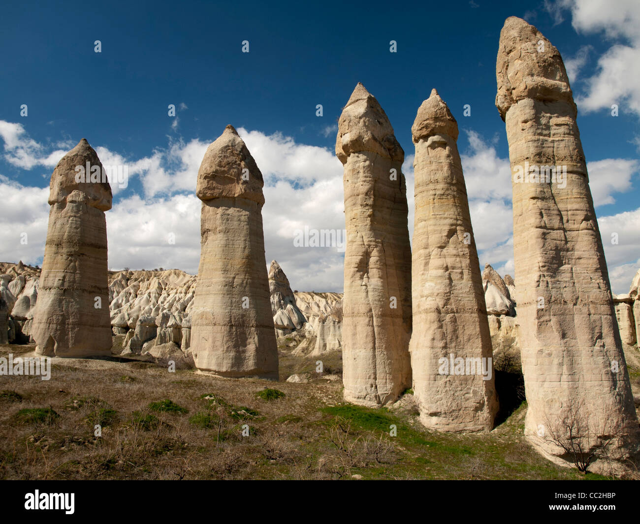 Fairy chimneys in the Valley of Love - Cappadocia, Turkey Stock Photo