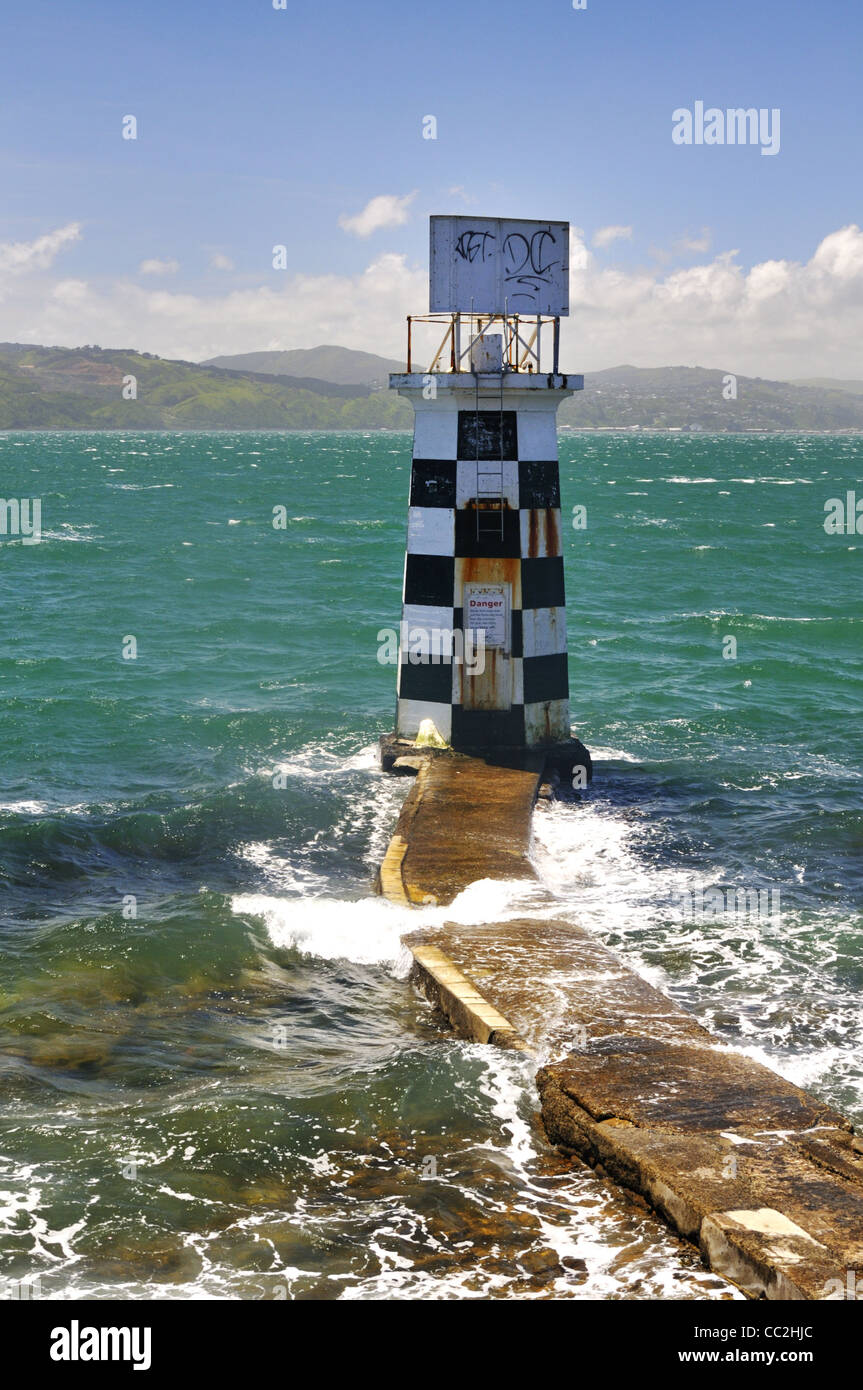 Point Halswell lighthouse, Wellington, New Zealand Stock Photo Alamy