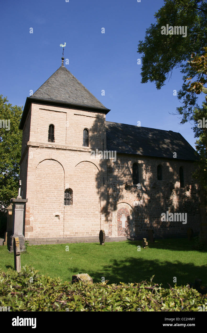 St. Stephanus romaneqsue church,  (Krieler Domchen), Kriel, Koln, Nordrhein-Westfalen, Germany Stock Photo