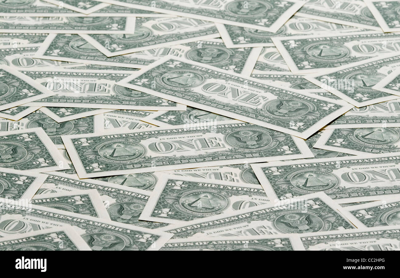 a carpet of american dollars Stock Photo