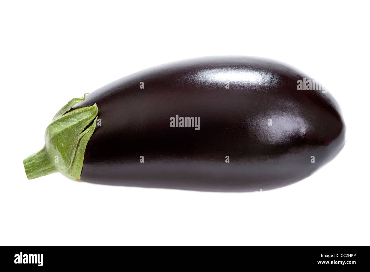 aubergine or eggplant isolated on a white background Stock Photo