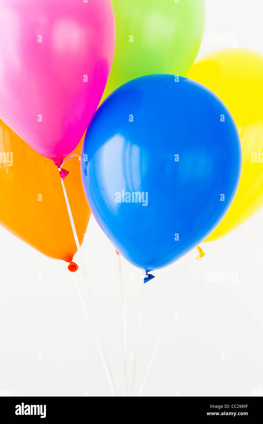 Balloons against white background, studio shot Stock Photo - Alamy