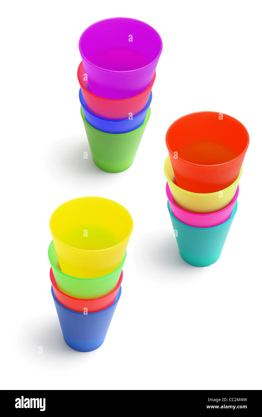 Stacks of Plastic Cups Stock Photo Alamy