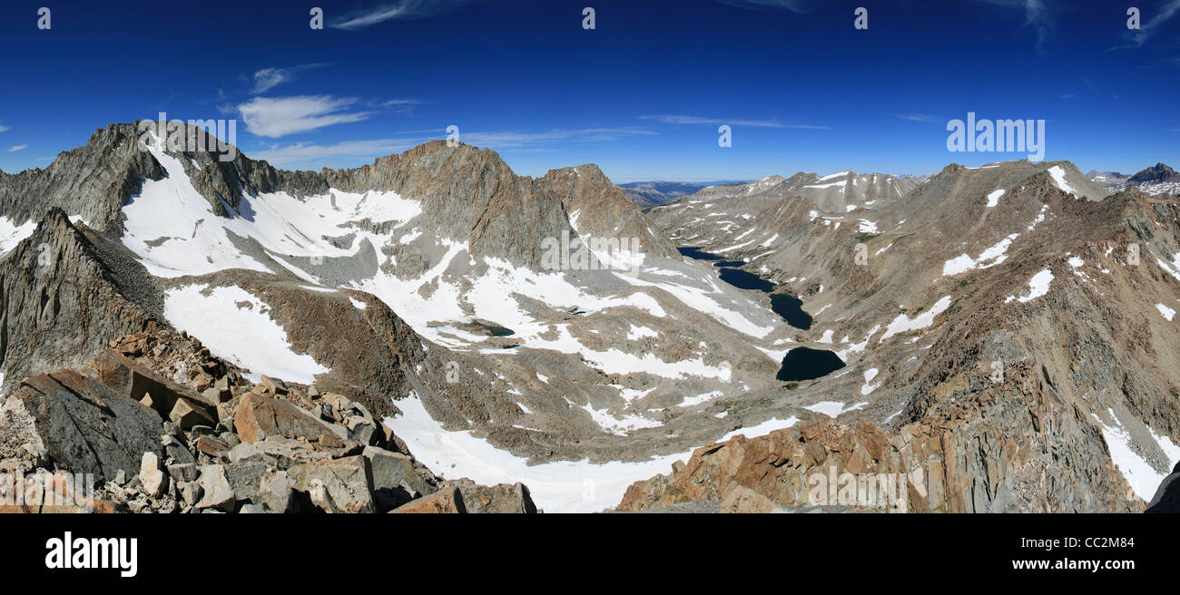 Panorama of the Darwin Basin in the Sierra Nevada mountains including