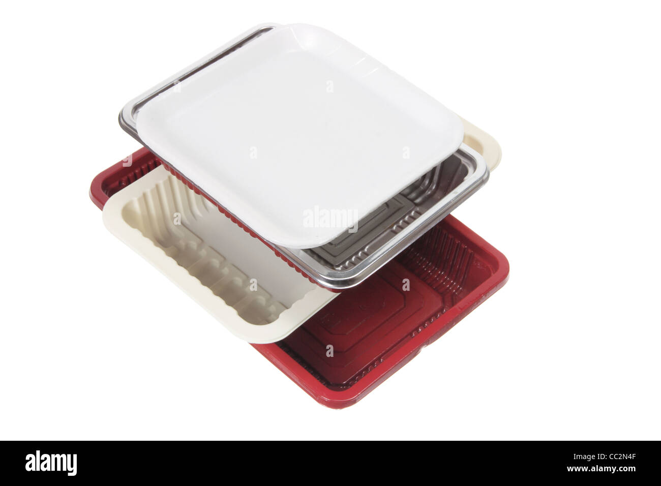 Stack of Food Trays Stock Photo Alamy
