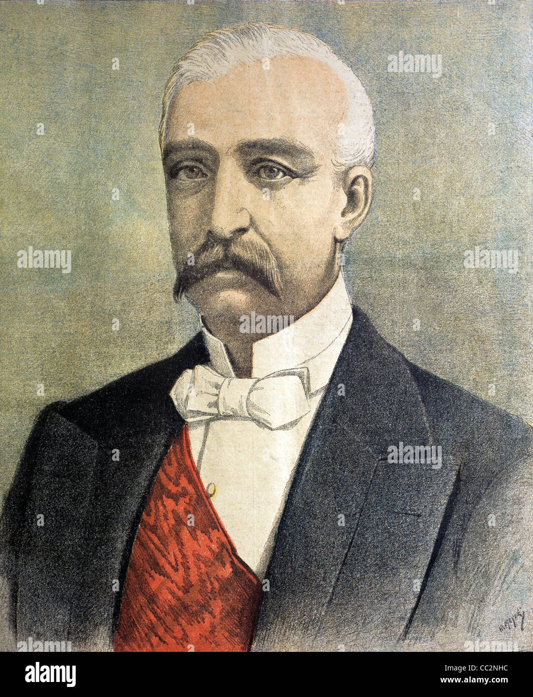 Portrait of Félix Faure (1841-1899) Seventh President of France (1895-99) During Third Republic. Vintage Illustration or Engraving Stock Photo