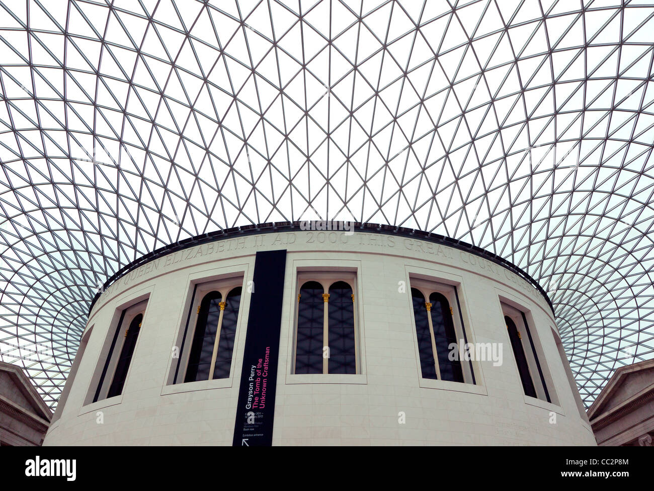 The British Museum, Great Court Ceiling, London Stock Photo