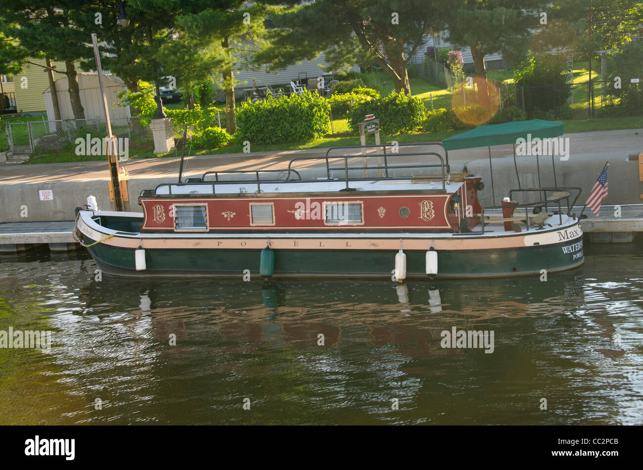 New York, Erie Canal at Waterford on the Hudson River. Classic Stock